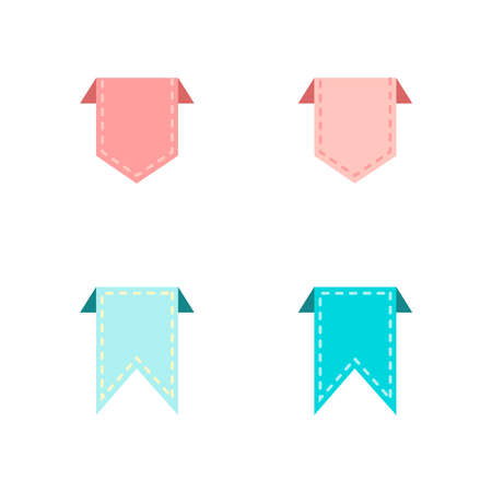 Pastel colored price tags,label design,sale banners.のイラスト素材