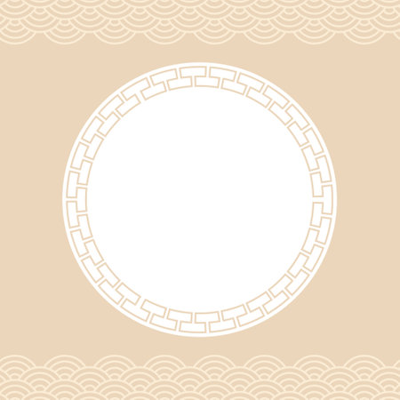 Korean traditional frame on paper texture background.のイラスト素材