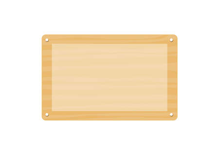 Wooden board isolated on white background.のイラスト素材