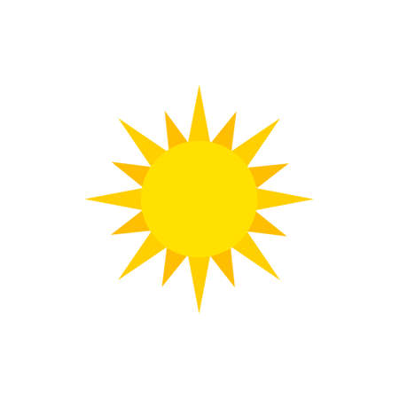 Sun icon isolated on white background.のイラスト素材
