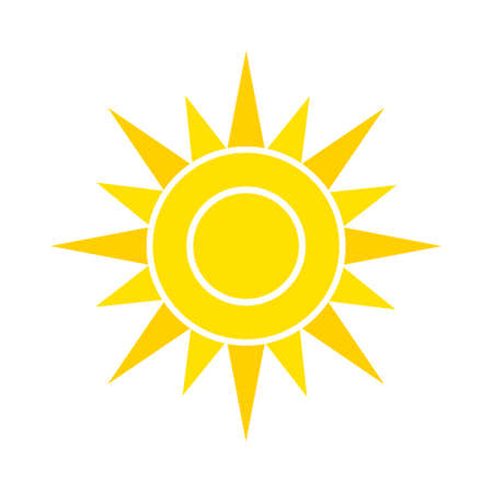 Sun icon isolated on white background.のイラスト素材