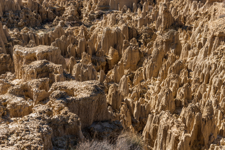 Rocky formations called aguarales de valpalmasの写真素材
