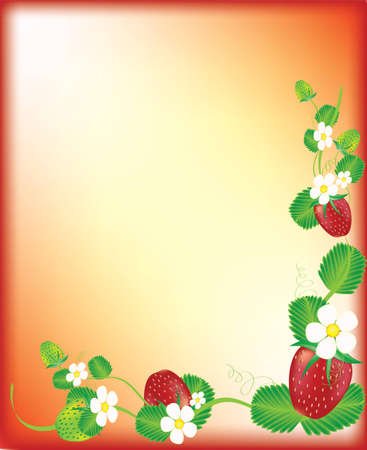 Vector strawberry frameのイラスト素材