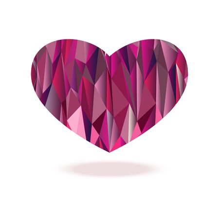 polygon heart diamondのイラスト素材