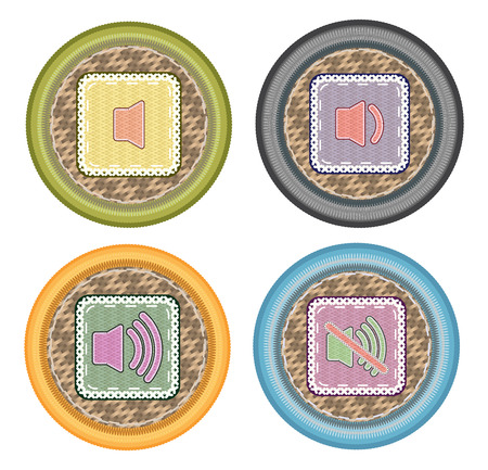 speaker and sound basket iconのイラスト素材