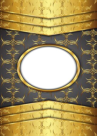 Golden vintage background.blank for message or text.Certificate.のイラスト素材
