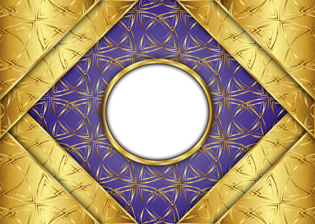 Golden and dark vintage background. Blank for message or text.Certificate.のイラスト素材