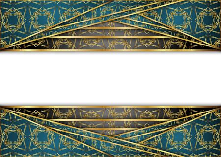Golden and dark vintage background. Blank for message or text.Certificate.のイラスト素材