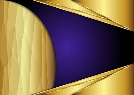 Golden and dark vintage background with polygon. Blank for message or text.Certificate.のイラスト素材