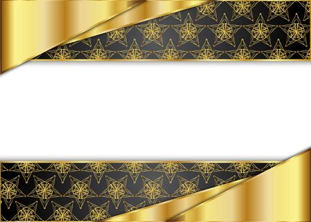 Golden and dark vintage  Blank for message or text.Certificate.のイラスト素材
