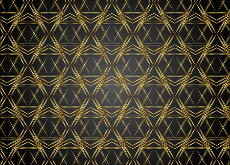 Golden and Dark pattern vintage backgrounds for design.のイラスト素材