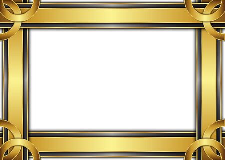 Golden and Dark background. Blank for message or text.Certificate.のイラスト素材