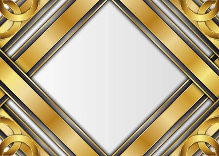 Golden  background. Blank for message or text.Certificate.のイラスト素材