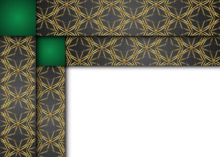 Golden and Dark vintage background. Blank for message or text.のイラスト素材