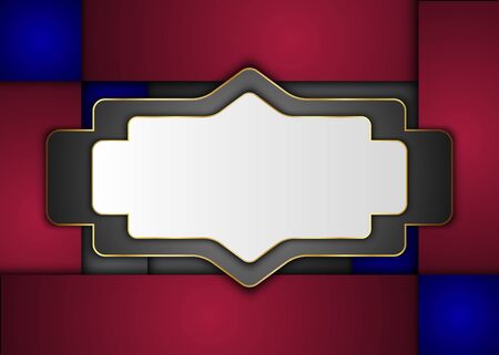 Label and Dark background. Blank for message or text.Certificate.のイラスト素材