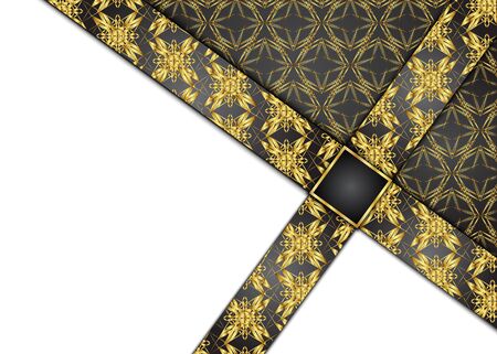 Golden and Dark vintage background. Blank for message or text.Certificate.のイラスト素材