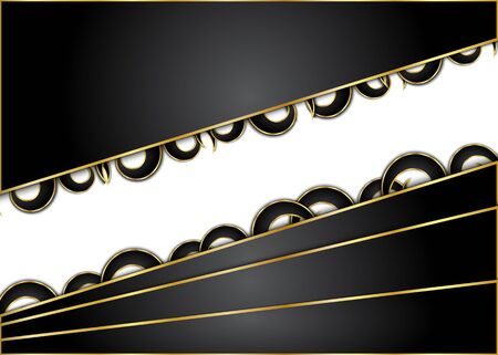 Golden and Dark background. Blank for message or text.Certificate.のイラスト素材