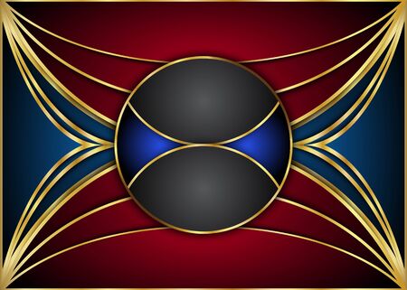 Golden and Dark background. Blank for message or text.のイラスト素材