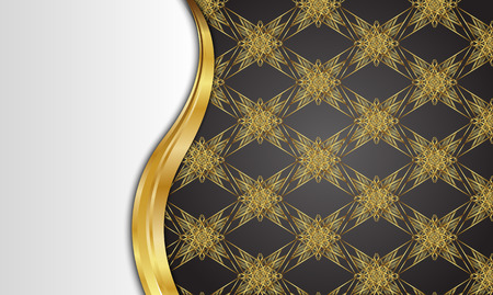 Golden and Dark vintage background. Blank for message or text.のイラスト素材