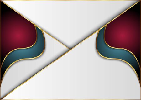 Golden abstract blank for message or text.のイラスト素材