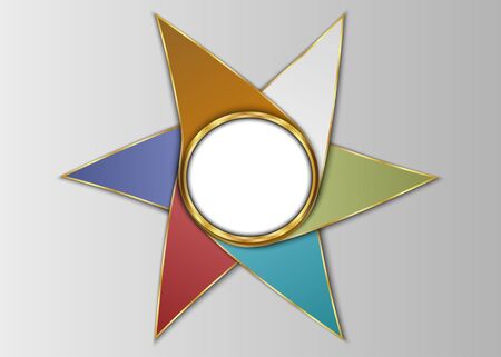 Circle template, circle label blank for design or text.のイラスト素材