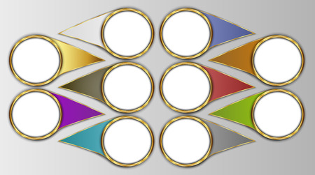 Circle template, circle label blank for design or text.のイラスト素材