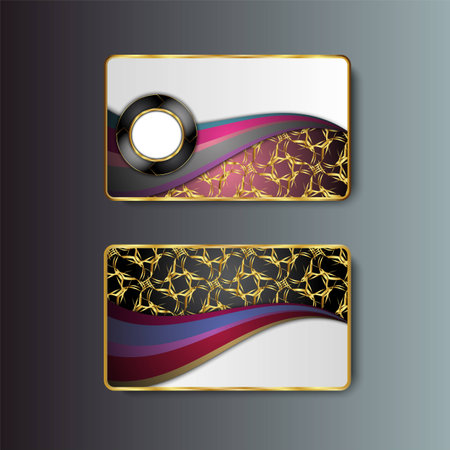 Premium Luxury cards,Retro Backgrounds.blank for message or text.のイラスト素材