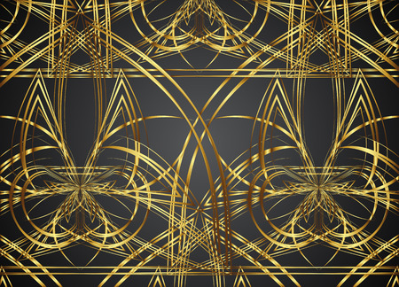 Golden and Dark pattern vintage backgrounds for design.のイラスト素材