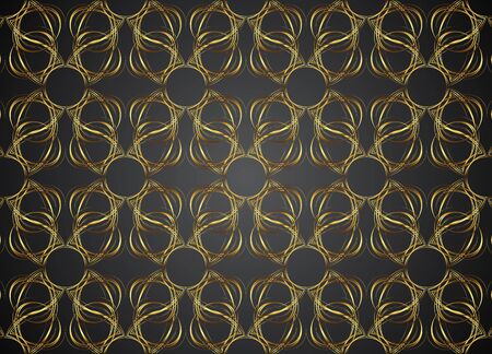 Golden and Dark pattern vintage backgrounds for design.のイラスト素材