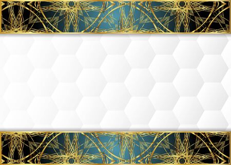 Vintage label and dark golden background. Blank for message or text.のイラスト素材