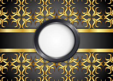 Circle label and abstract background. Blank for message or text.のイラスト素材