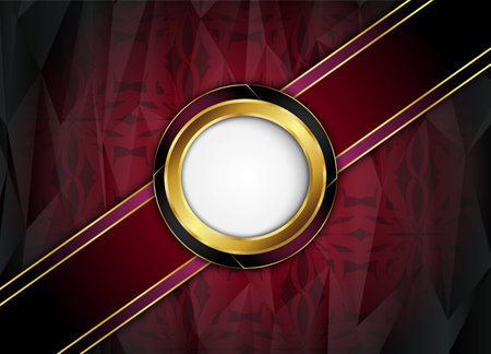 Circle label and abstract background. Blank for message or text.のイラスト素材