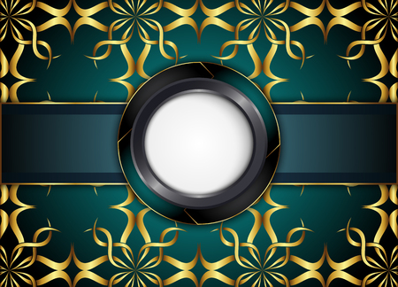 Circle label and abstract background. Blank for message or text.のイラスト素材