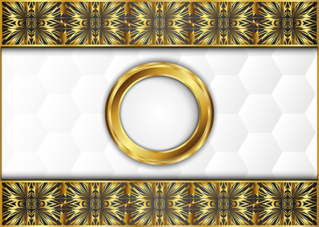Circle label and abstract background. Blank for message or text.のイラスト素材