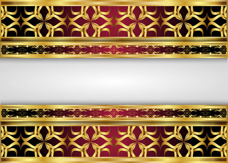 Golden and Dark vintage Background.のイラスト素材