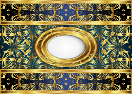 Golden and Dark vintage Background.のイラスト素材