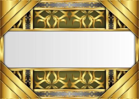 Golden and Dark vintage Background.blank for message or text.のイラスト素材