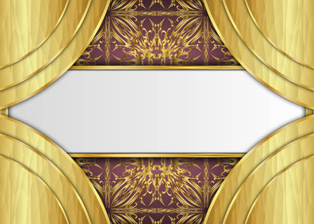 Golden and Dark vintage Background.blank for message or text.のイラスト素材