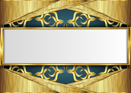 Golden and Dark vintage Background.blank for message or text.のイラスト素材