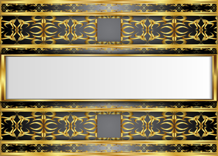 Golden and Dark vintage Background.blank for message or text.のイラスト素材
