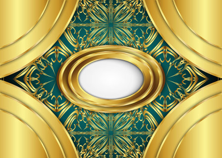 Golden and Dark vintage Background.blank for message or text.のイラスト素材