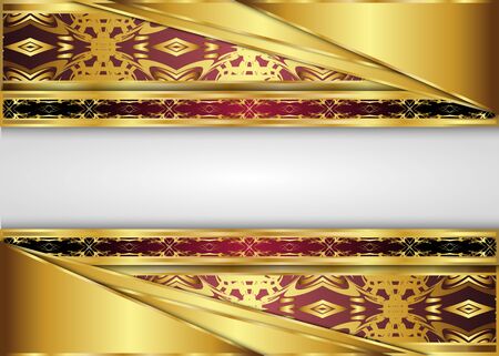 Golden and Dark vintage Background.blank for message or text.のイラスト素材