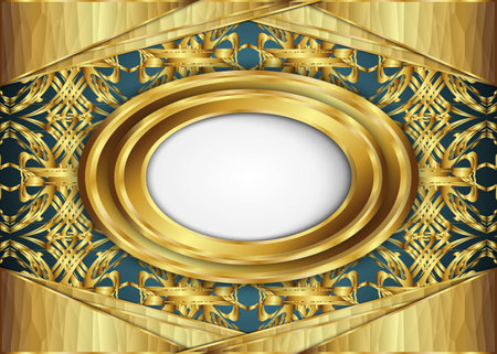 Golden and Dark vintage Background.blank for message or text.のイラスト素材