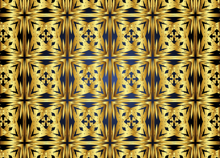 Golden and dark vintage pattern.のイラスト素材