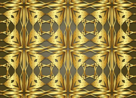 Golden and dark vintage pattern.のイラスト素材