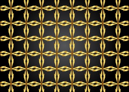 Golden and dark vintage pattern.のイラスト素材