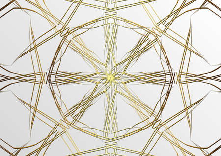 Golden line image on white background For various designsのイラスト素材