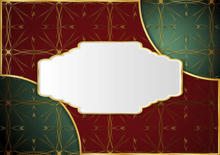 Golden line image For various designs.Blank for message or text.のイラスト素材