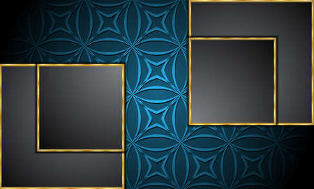 Golden and dark background for various designs.Blank for message or text.のイラスト素材