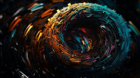 3d rendering of abstract technology concept background ready for banner or poster, generative aiの素材